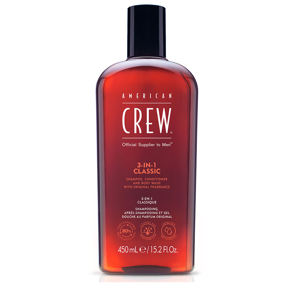 Classic 3in1 Shampooing Soin Gel Douche 450ml American Crew