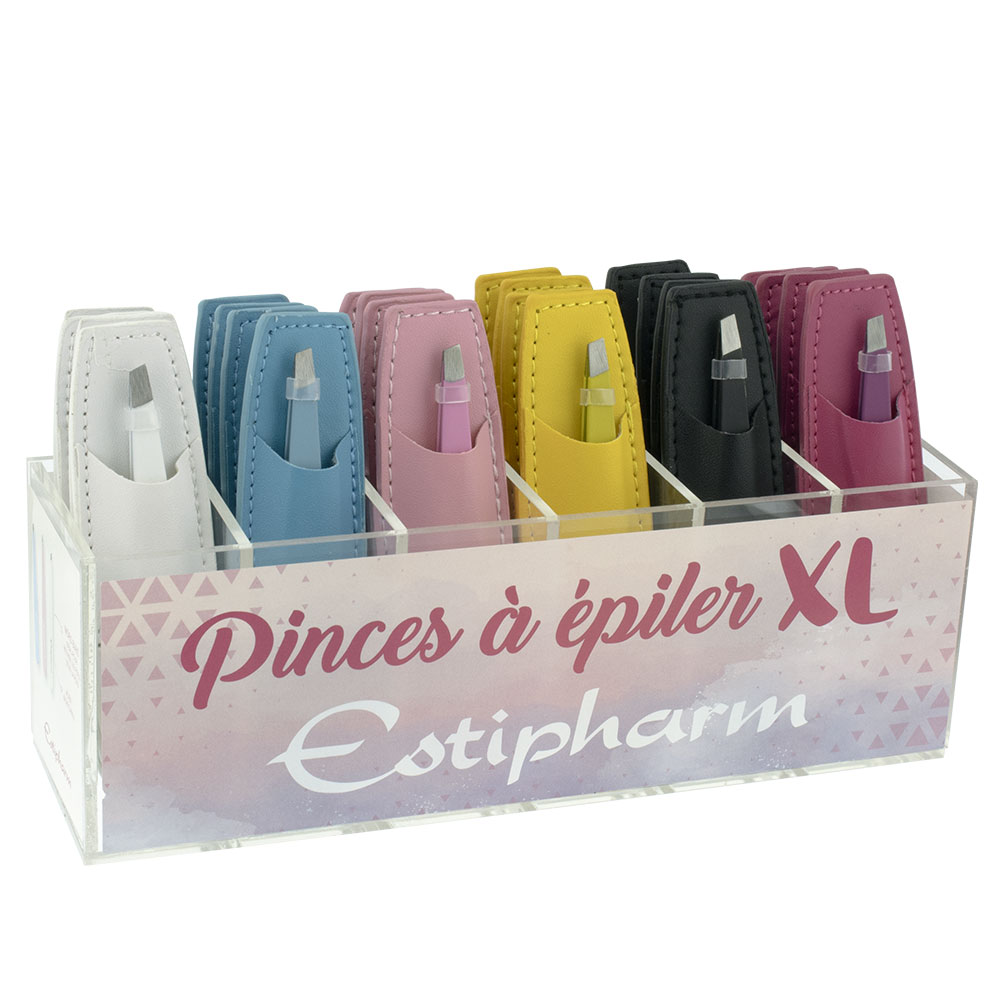 Estipharm Pinces à Epiler XL Mors Biais 24g