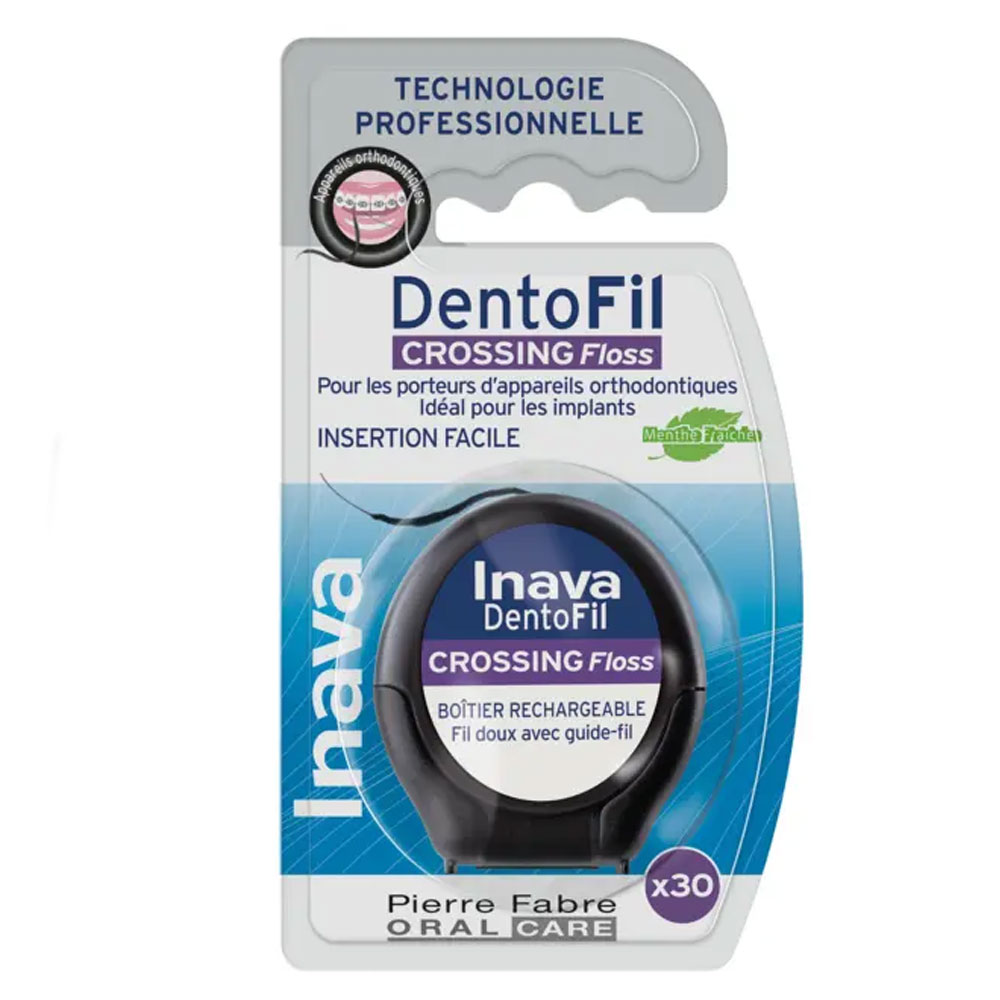 Inava Dentofil Fil Dentaire Crossing Floss Pour Appareils Ortho ou Implants x30