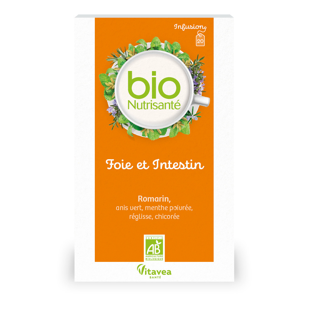 Vitavea Santé BioNutrisanté Infusion bio Foie Et Intestin 20 sachets