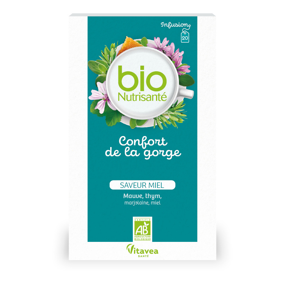 Vitavea Santé BioNutrisanté Infusion bio Confort De La Gorge 20 sachets