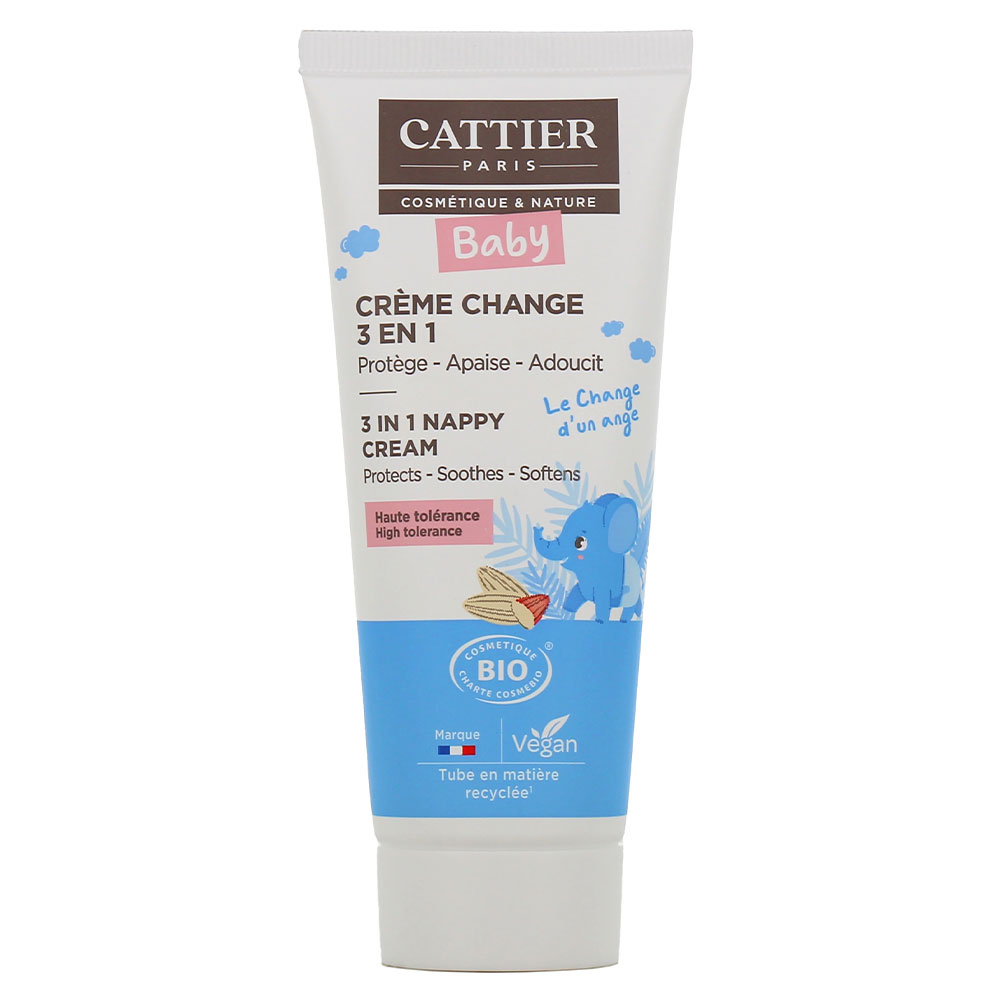 Cattier Baby Crème Change 3 en1 Tous Types de Peaux Visage et Corps 75ml