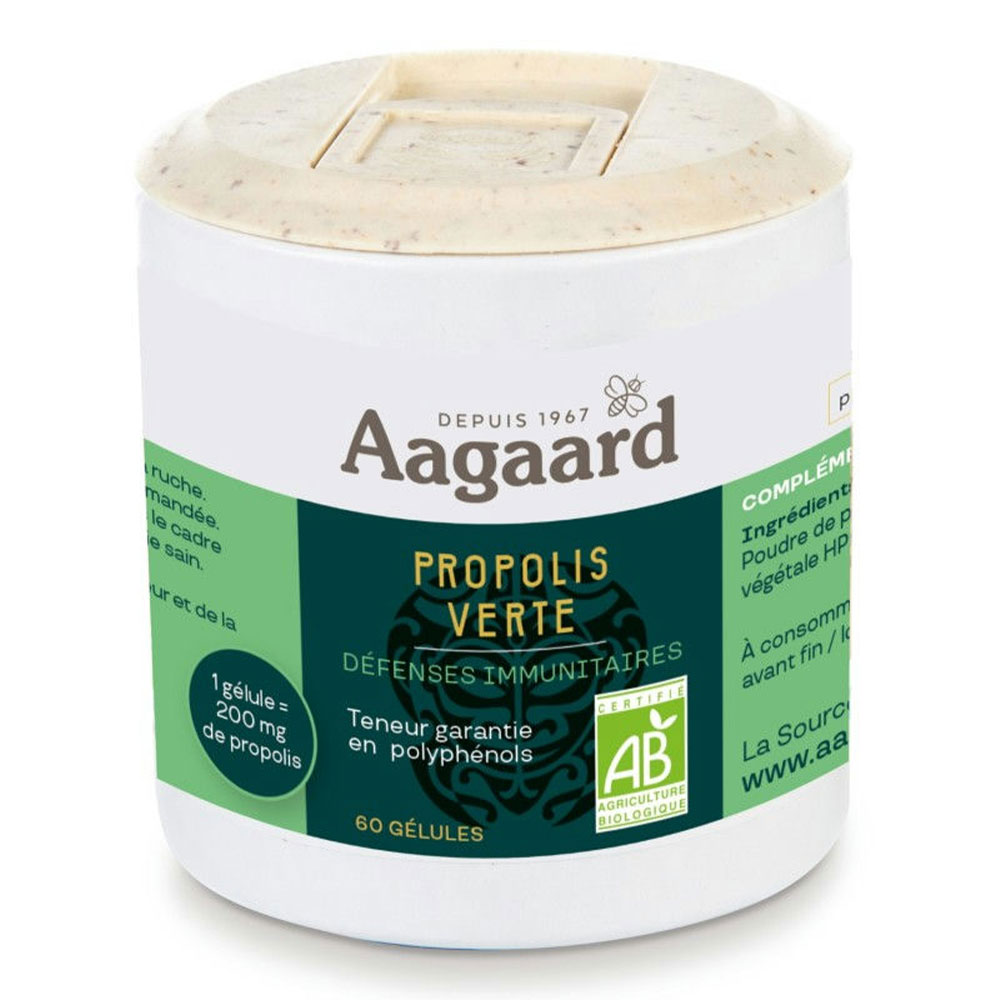 Aagaard Propolis Verte Défenses Immunitaires Bio 60 Gélules à Avaler