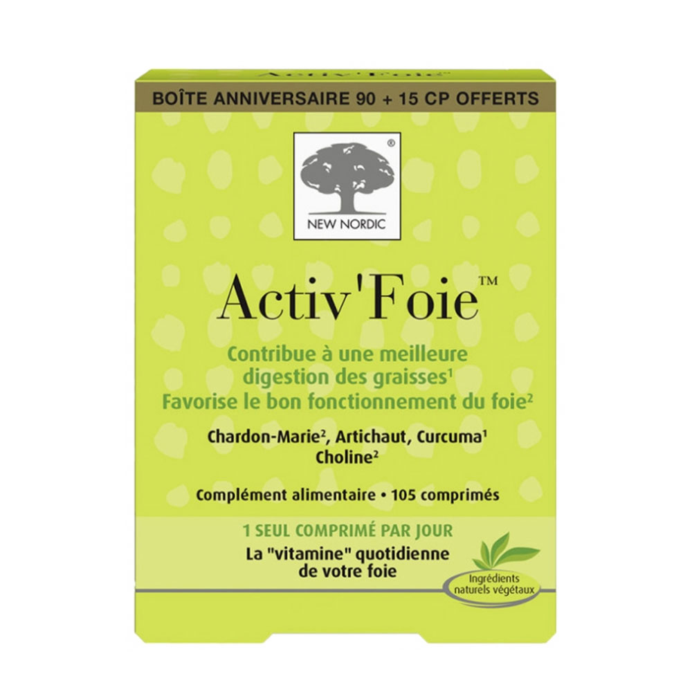 New Nordic Activ'foie 90 Comprimes + 15 offerts