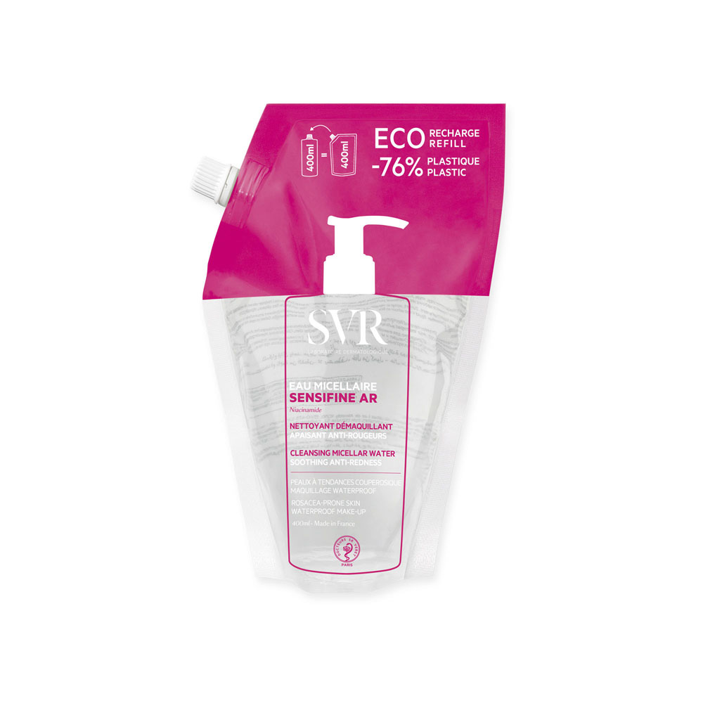 Svr Sensifine AR Recharge Eau Micellaire Nettoyant Démaquillant Anti-rougeurs 400ml