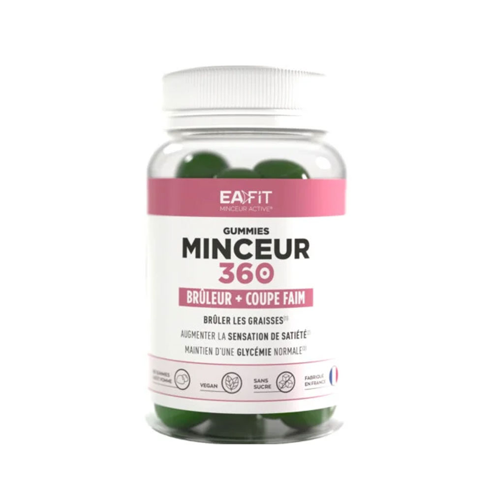Eafit Minceur 360 Brûleur + coupe faim Goût Pomme 60 gummies
