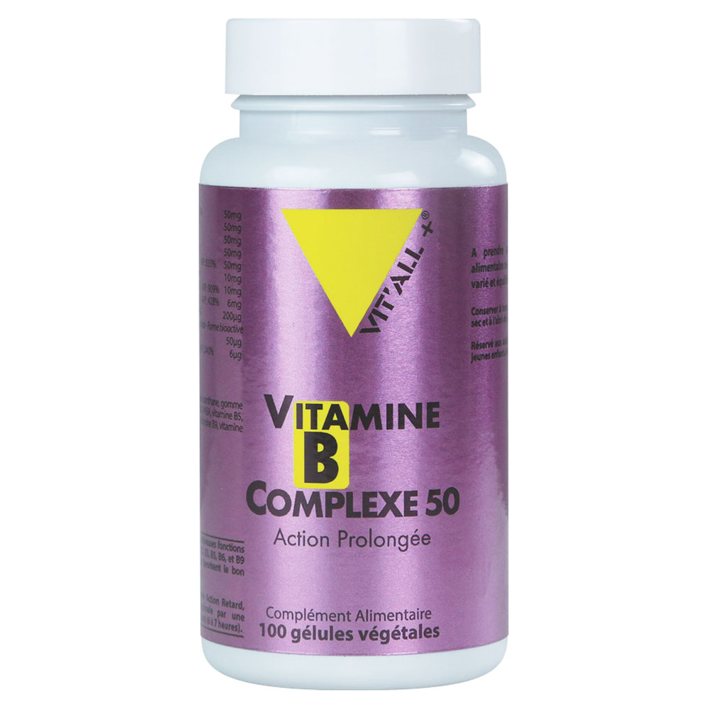Vit'All+ Vitamine B Complexe 50 Action Prolongée 100 comprimés