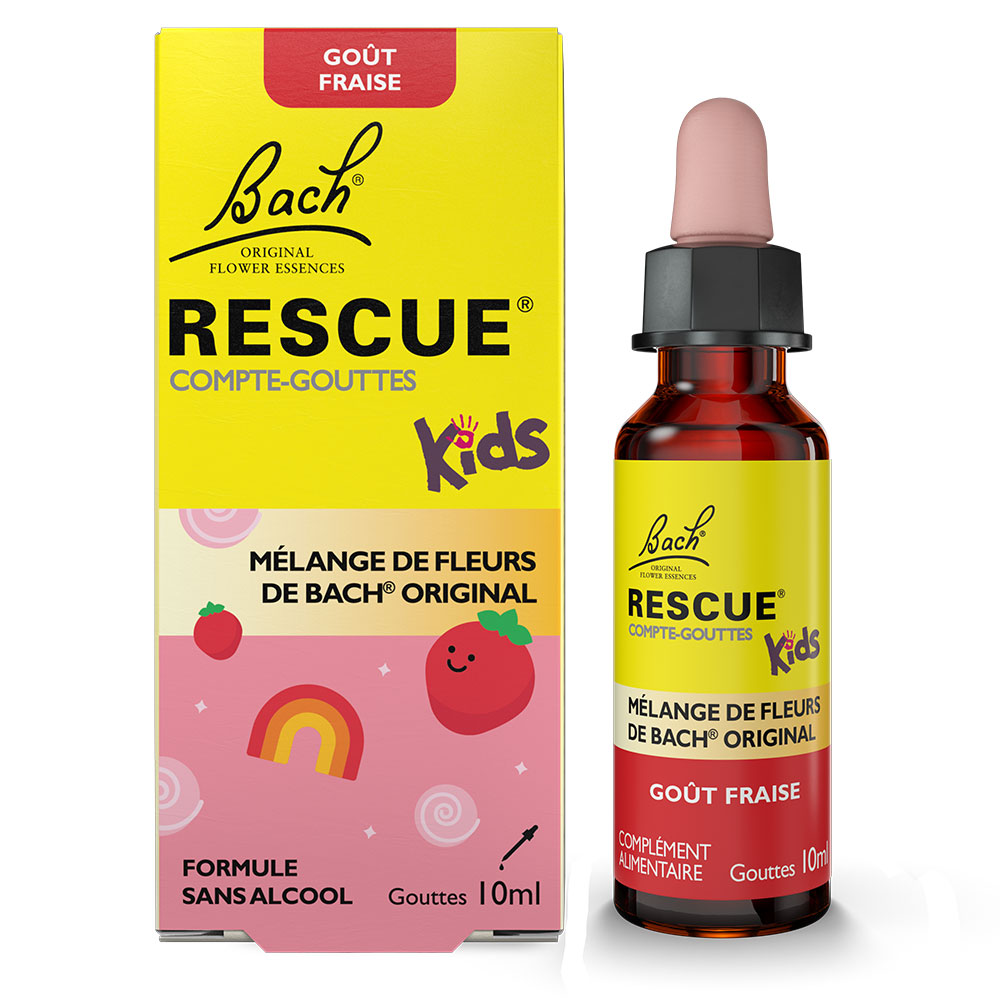 Rescue Kids Compte-Gouttes Concentré de Sérénité Goût Fraise 10ml