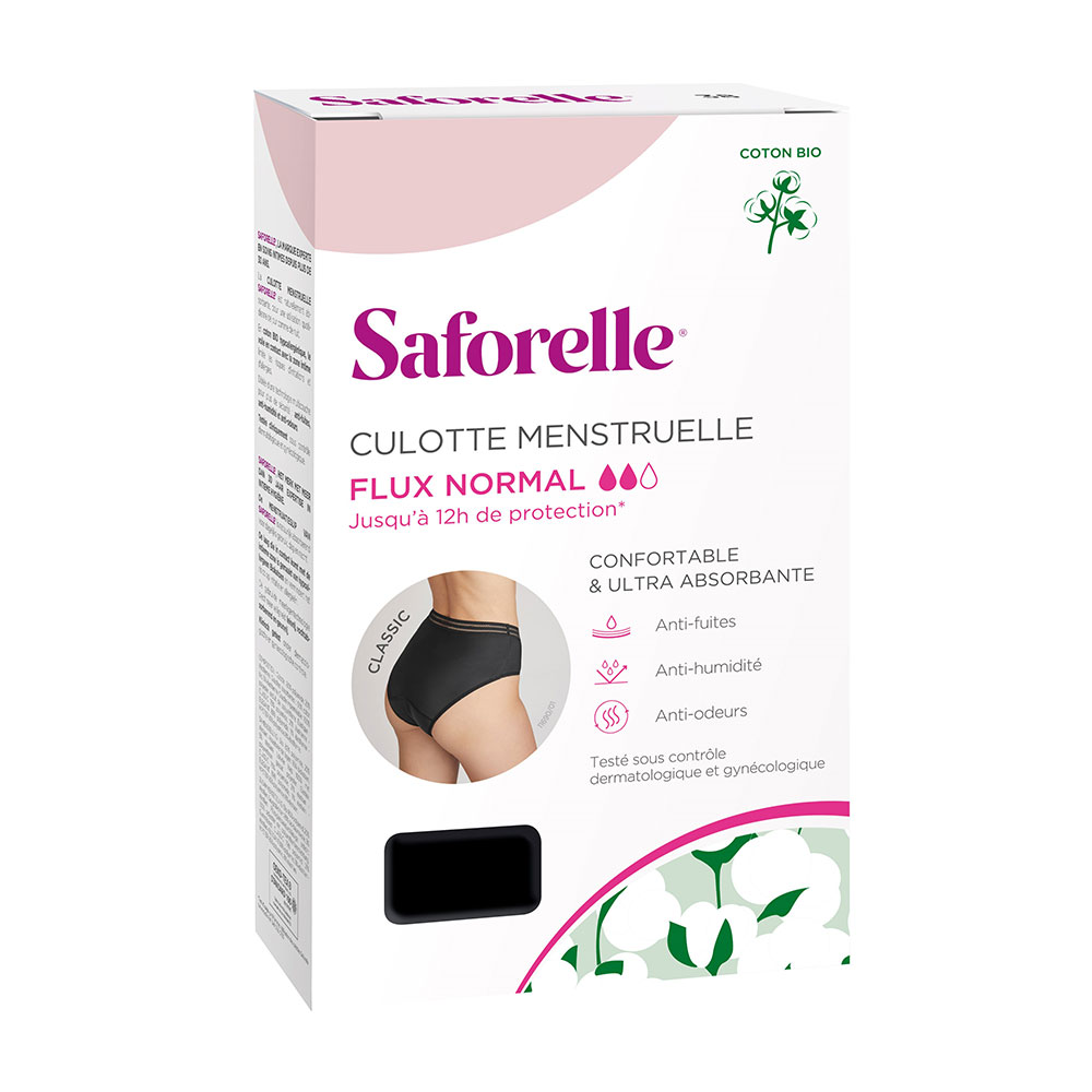 Saforelle Culotte Classic Ultra Absorbante pour les règles Flux normal