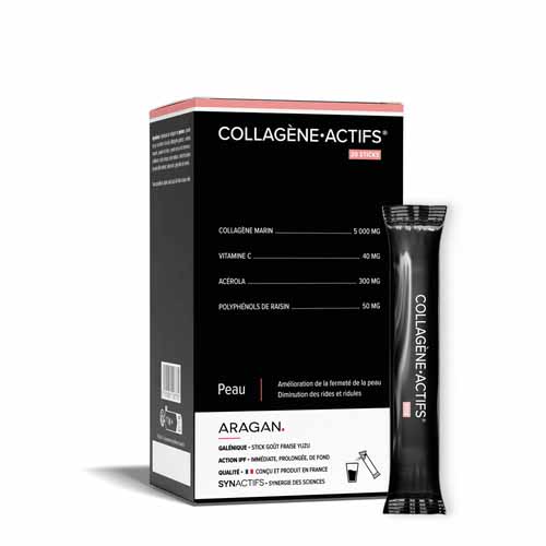 Aragan Synactifs Collagène Actifs 20 Sticks Fraise Yuzu