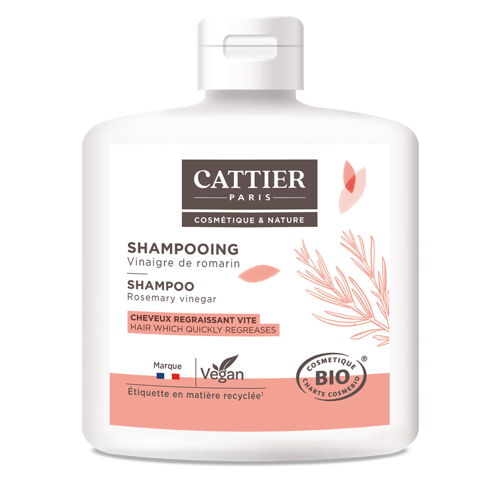 Cattier Shampooing Cheveux Gras Vinaigre De Romarin Bio 250ml