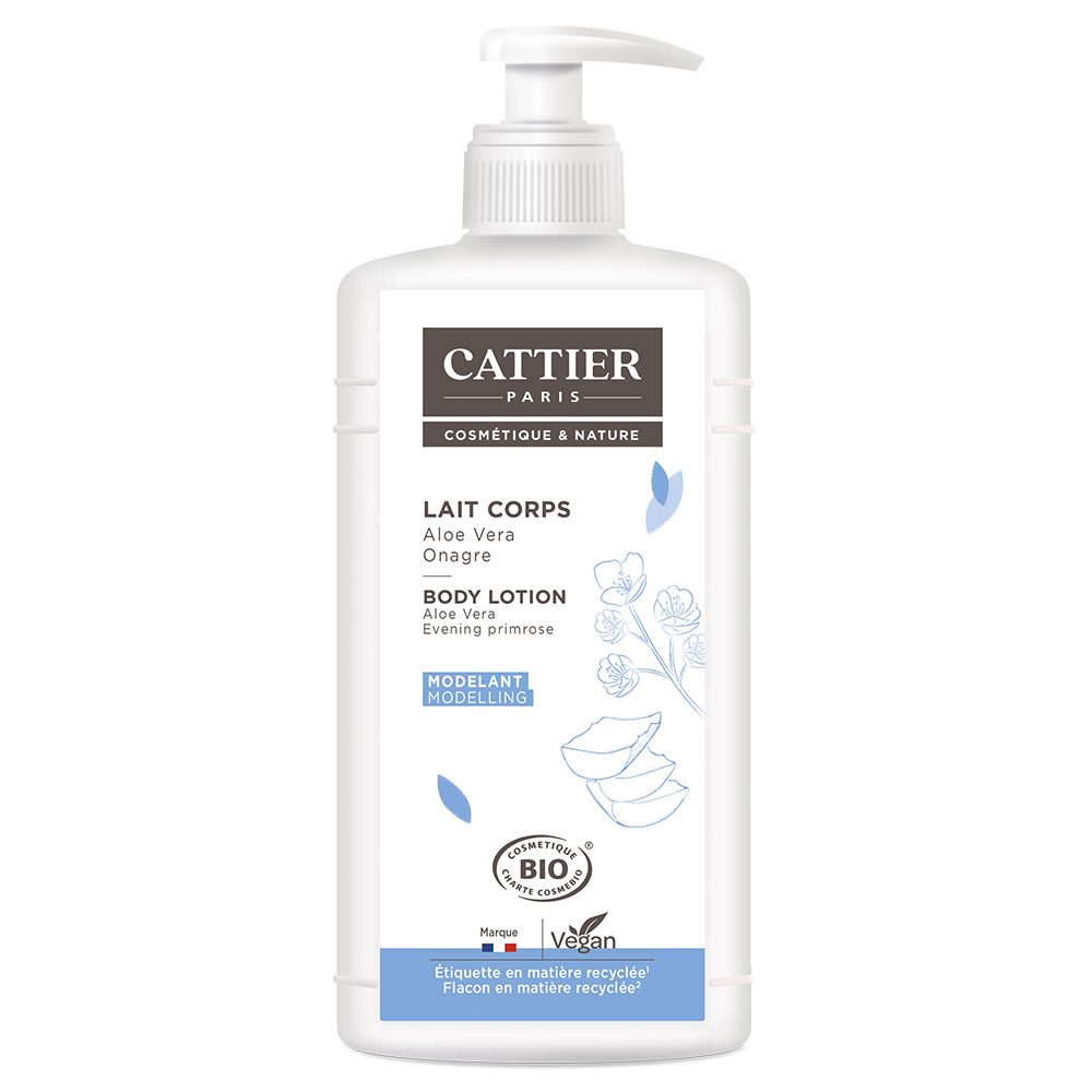 Cattier Lait Corps Aloe Vera Onagre Bio 500ml