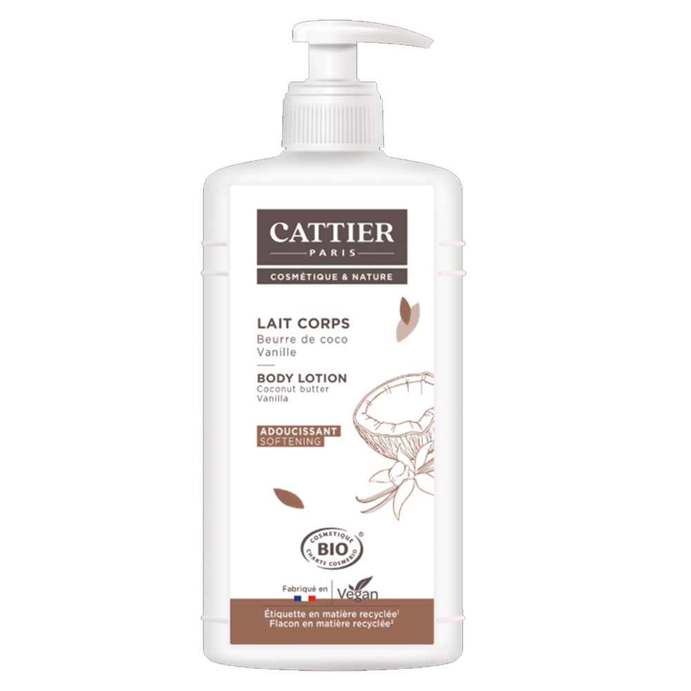 Cattier Lait Corps Beurre De Coco Vanille Bio 500ml