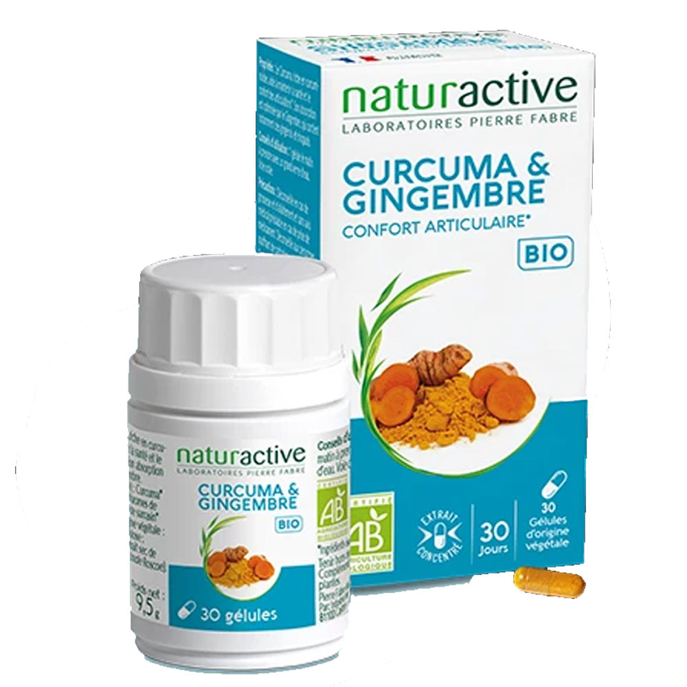 Naturactive Curcuma et gingembre Bio Confort articulaire 30 gélules