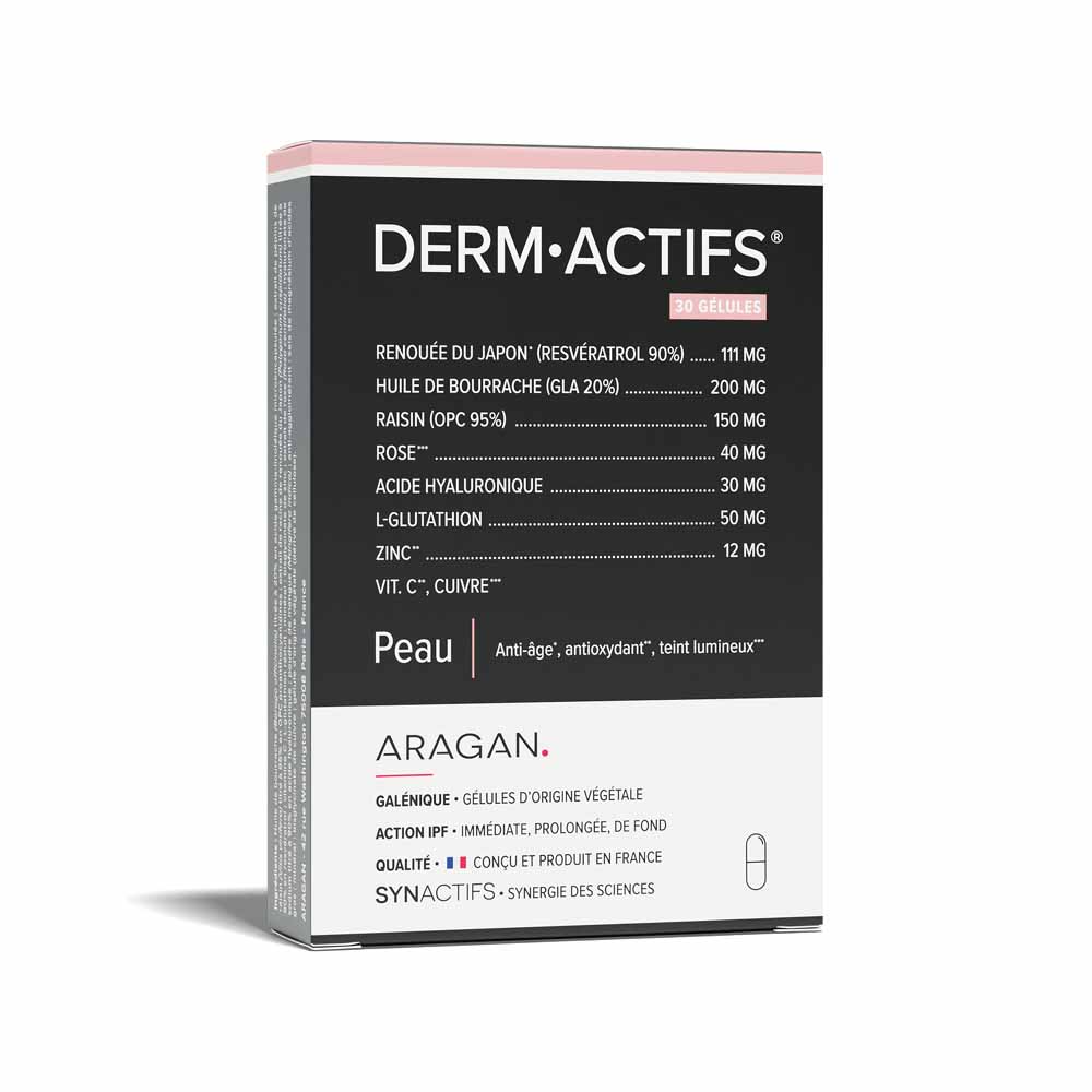Aragan Synactifs DermActifs Peau 30 gélules