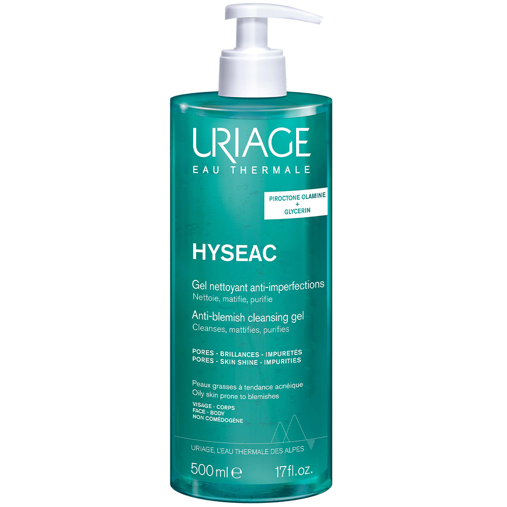 Gel Nettoyant 500ml Hyseac Peaux Mixtes A Grasses Uriage