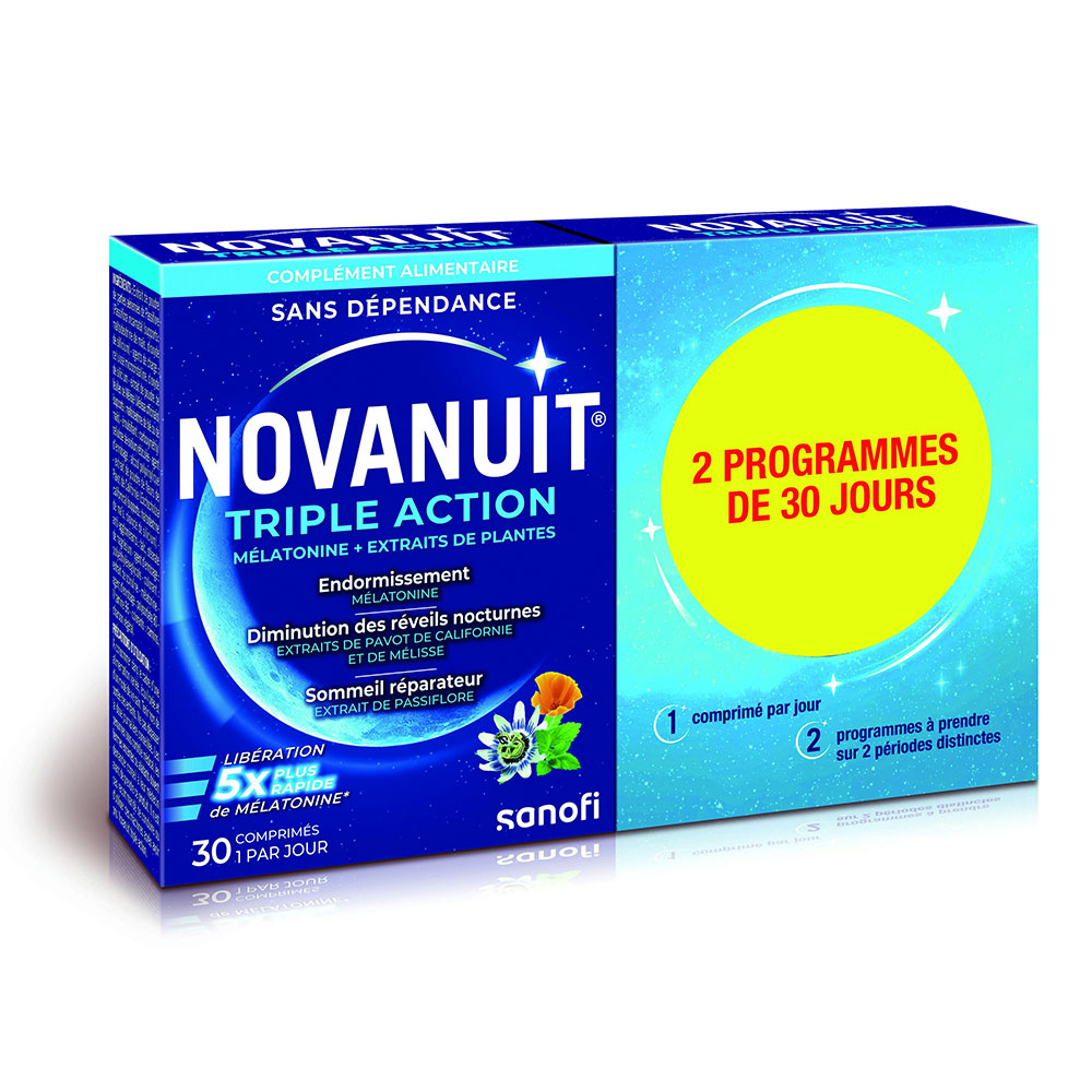 Novanuit Triple Action Sommeil 2x30 Comprimés