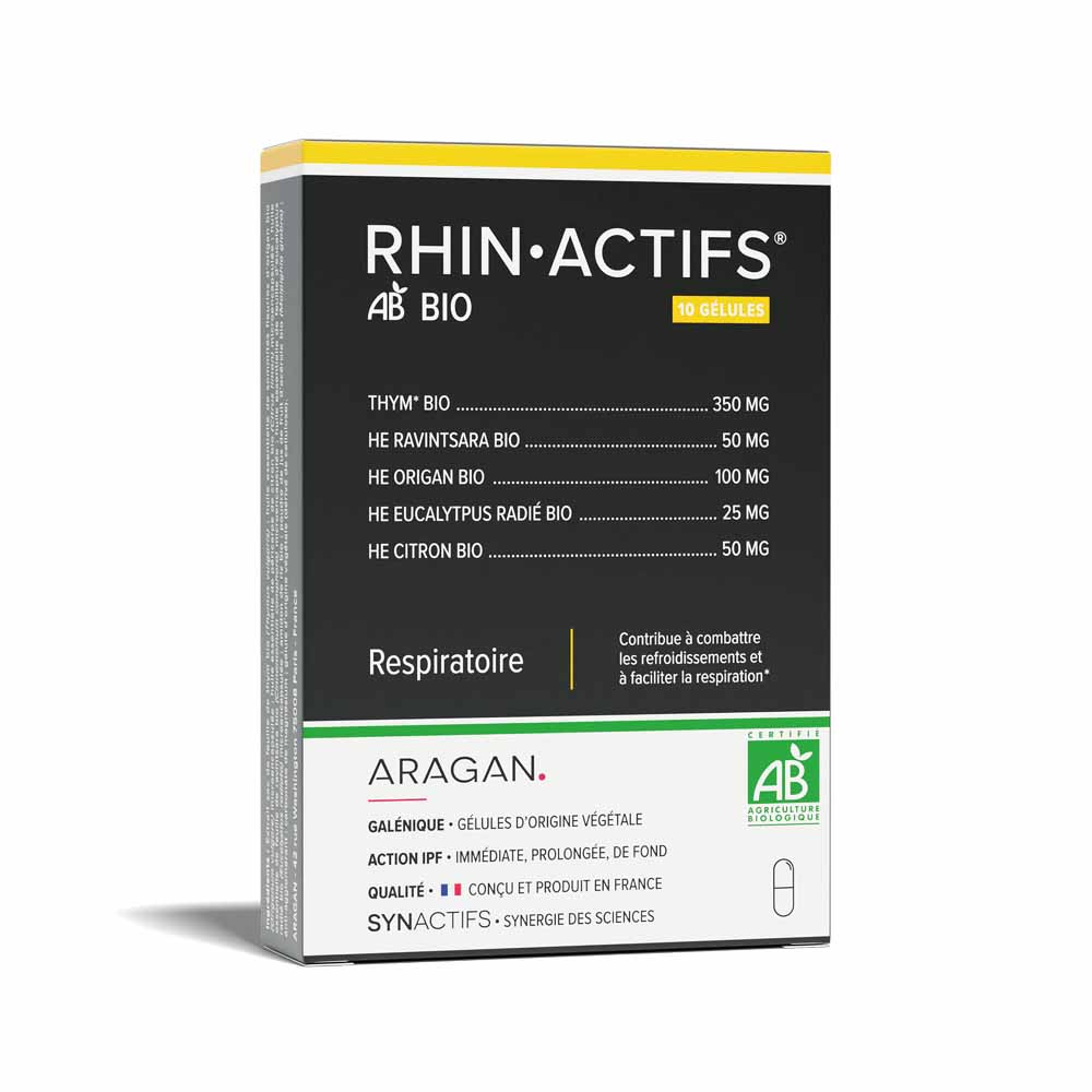 Aragan Synactifs RhinActifs Bio Respiratoire 10 gélules