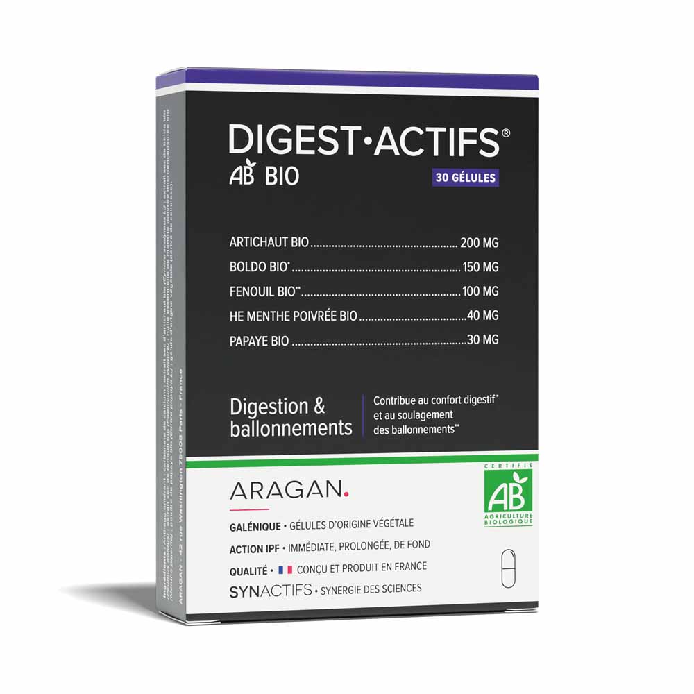 Aragan Synactifs DigestActifs Bio 30 gélules