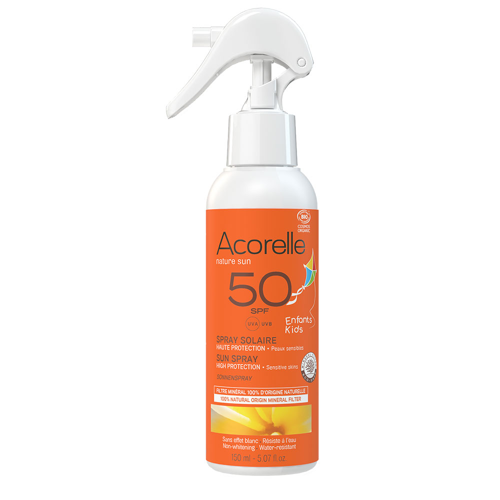 Acorelle Spray Solaire Enfants SPF50 Bio Certifié 150ml