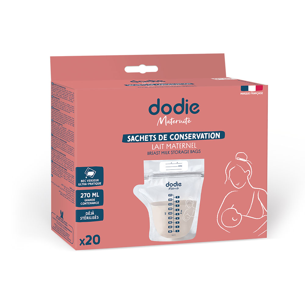 DODIE 20 SACHETS DE CONSERVATION DE LAIT MATERNEL 270ML