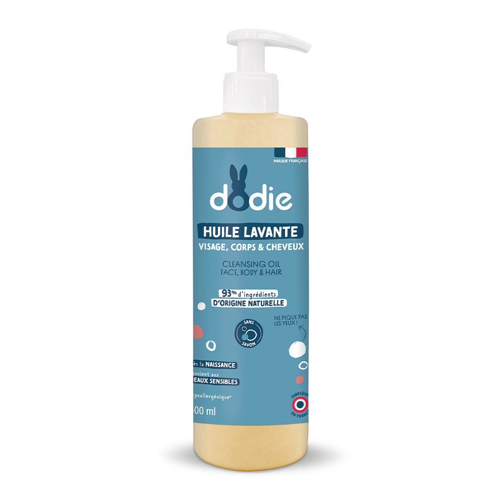 Huile lavante bebe 3 en 1 bio 500ml Visage corps et cheveux Dodie