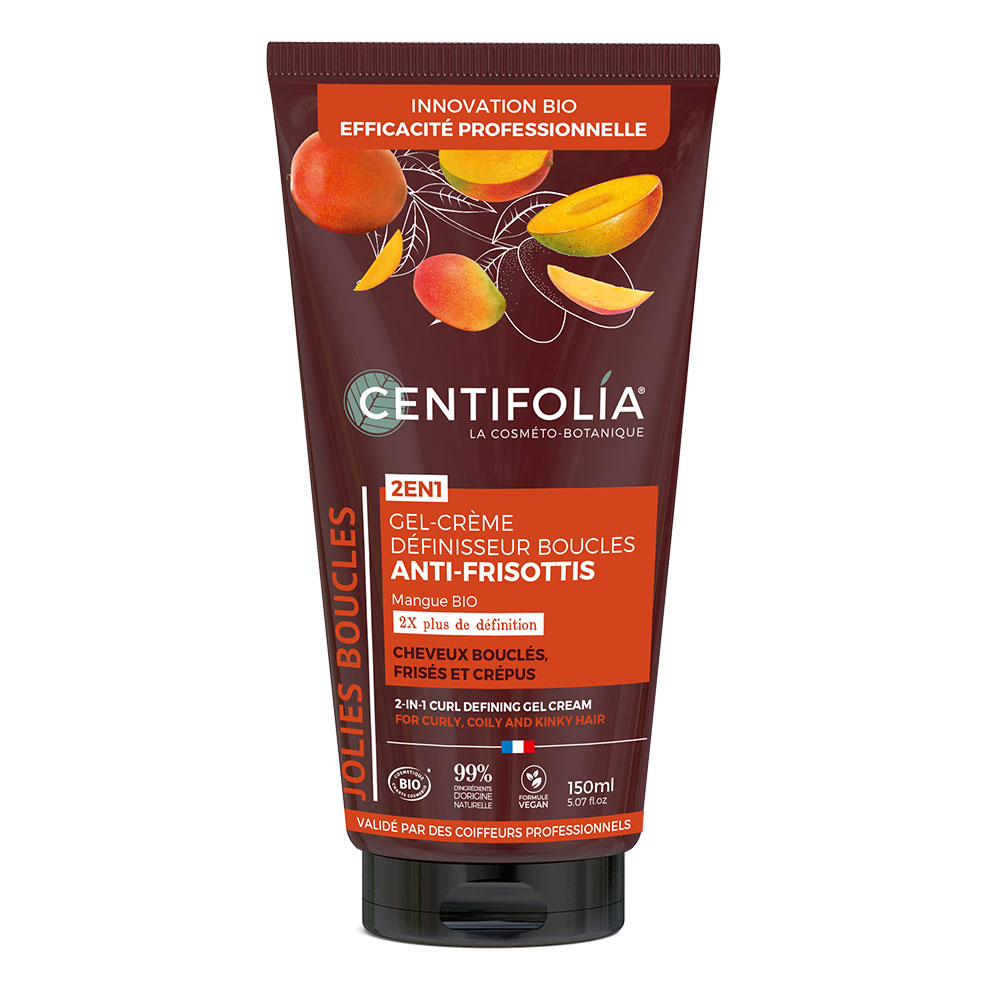 Centifolia Gel Crème Définisseur Boucles Anti Frisottis Cheveux Bouclés Frisés et Crépus 150ml