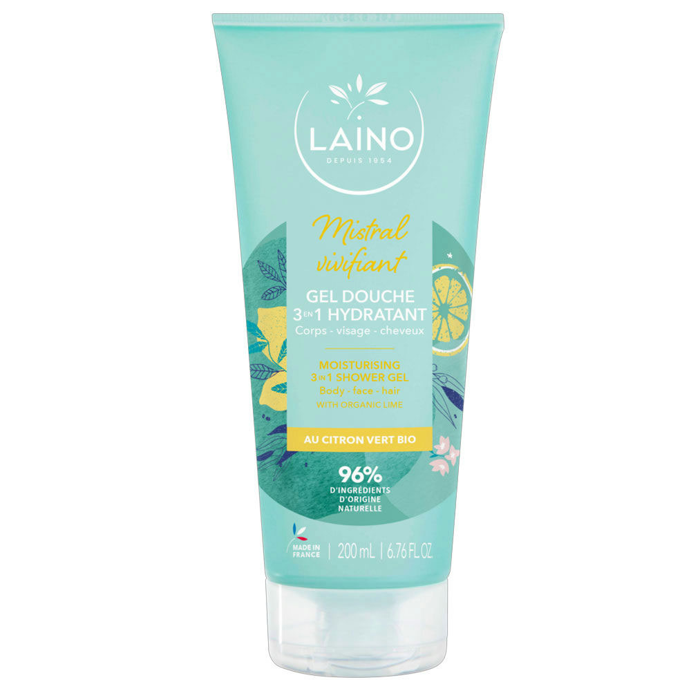 Laino Shampooing douche Mistral Vivifiant au Citron Vert Bio 200ml