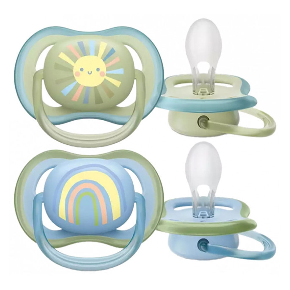 Avent Ultra-Air Sucettes symétriques silicone 0 à 6 Mois x2