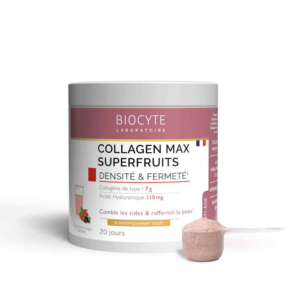 Biocyte Anti-âge Collagen Max Superfruits Goût Fruits Rouges Menthe 260g