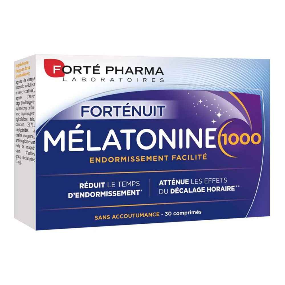 Forté Pharma Forté Nuit Mélatonine 1000 Endormissement facilité 30 comprimés