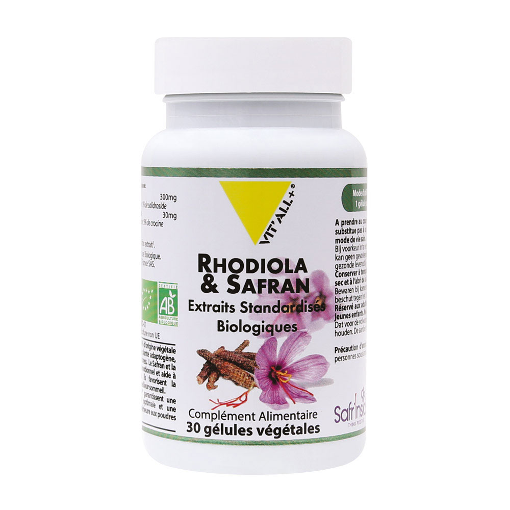 Vit'All+ Rhodiola & Safran Bio 30 gélules végétales