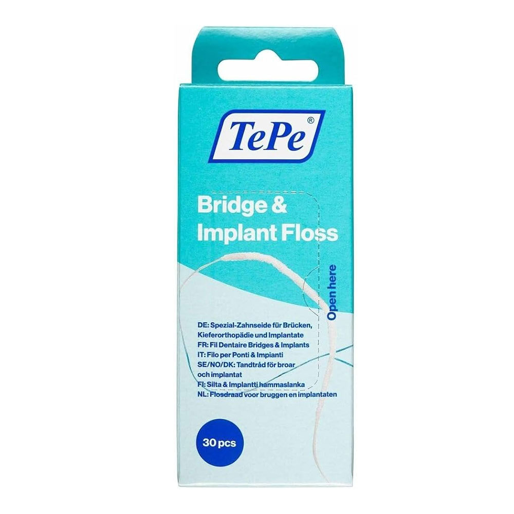 TePe Fil Dentaire Bridge Et Implants Floss 30 Unites