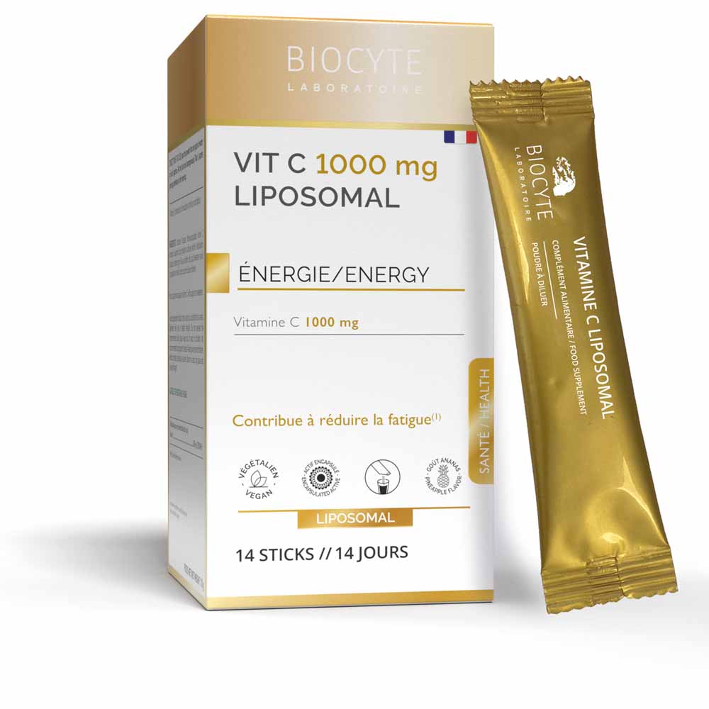 Biocyte Santé Vitamine C 1000mg Liposomal Goût Ananas 14 Sticks