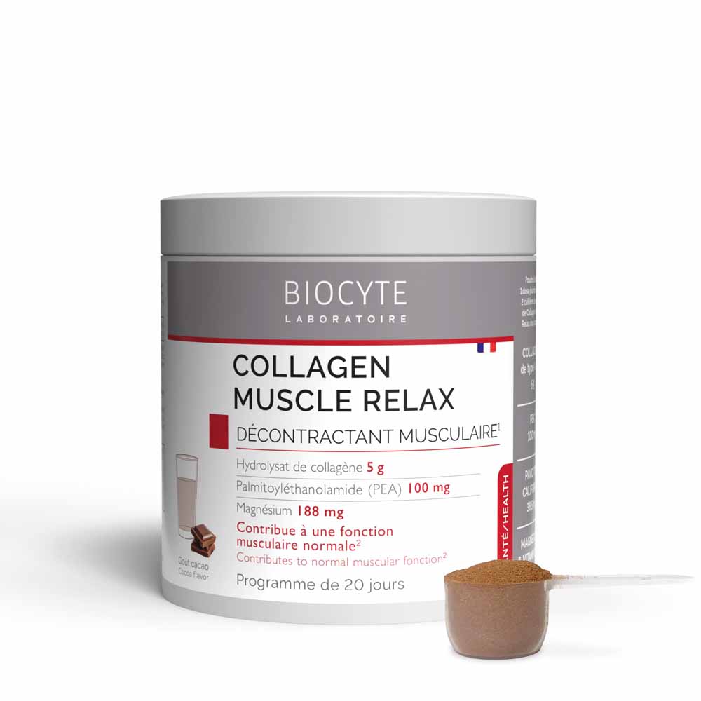 Biocyte Santé Collagen Muscle Relax Décontractant Musculaire Goût Cacao 290g