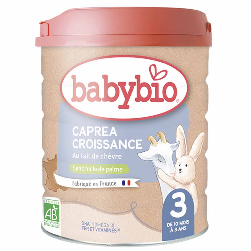 Babybio Laits Infantiles Caprea 3 Croissance en Poudre Lait De Chêvre Bio De 10 Mois A 3 Ans 800g