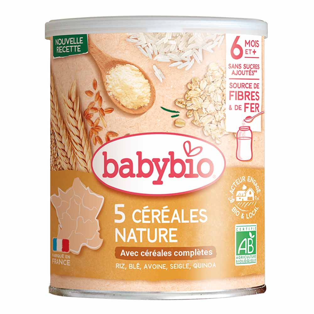Babybio Céréales nature bio 6 mois et plus 220g