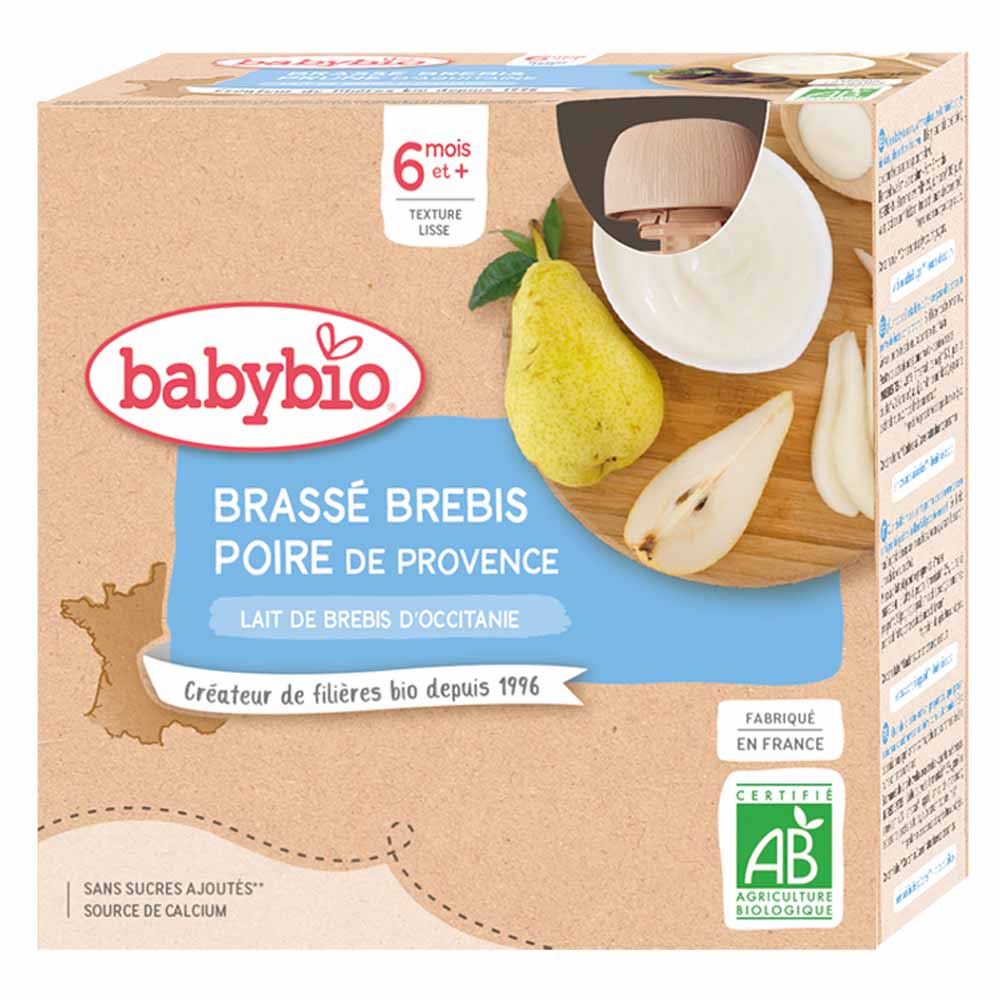 Babybio Gourde Brasse Au Lait De Brebis Bio Des 6 Mois 4x85g