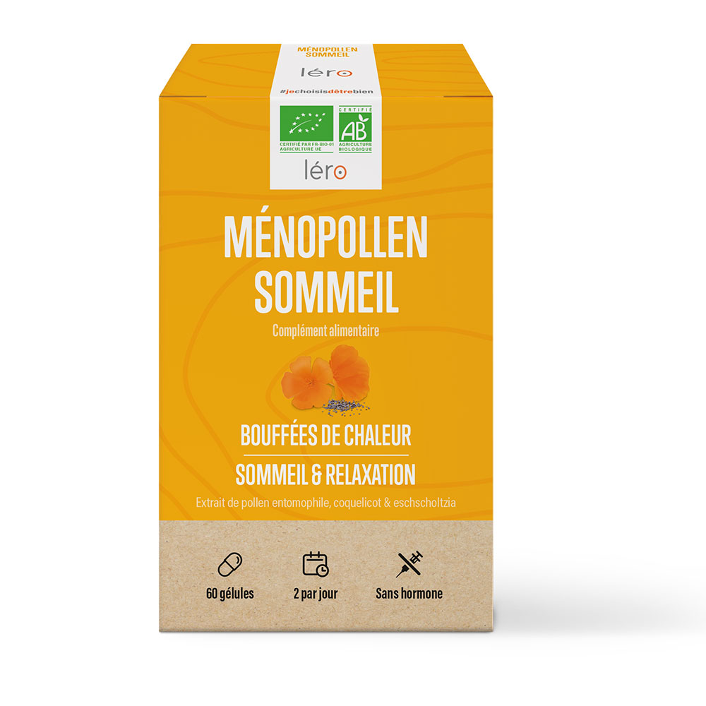 Lero Menopollen Sommeil & Bouffées de Chaleur Bio 60 gélules