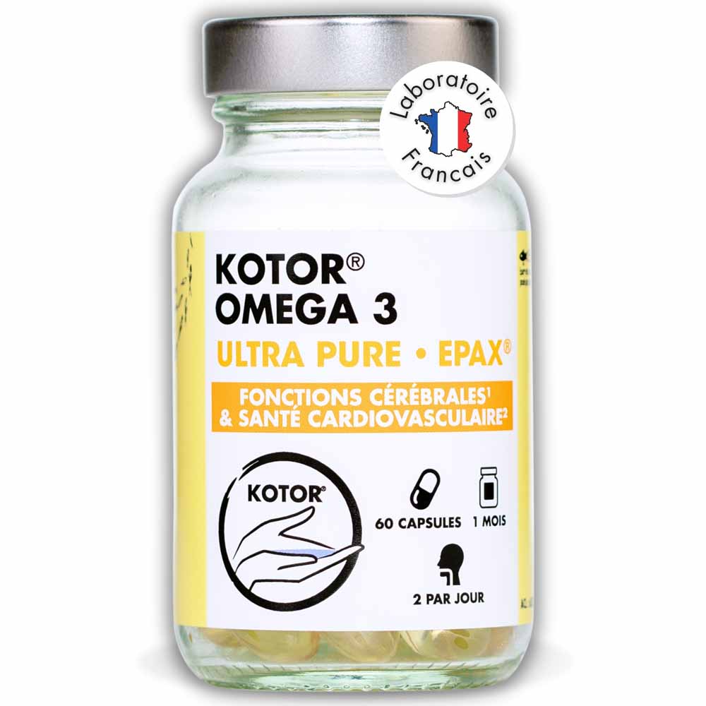 Kotor Pharma Omega 3 Epax Fonctions cérébrales et santé cardiovasculaire 60 capsules