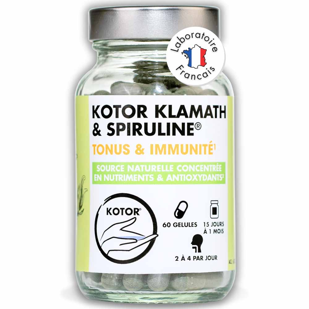 Kotor Pharma Klamath & Spiruline Tonus et immunité 60 Gélules