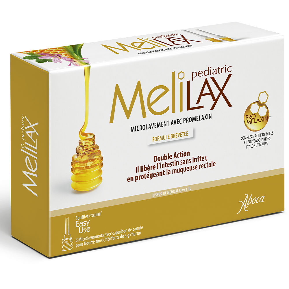 Aboca Gastro-intestinale Melilax Pediatric Microlavements Nourissons et Enfants 6 sachets x5g 5g