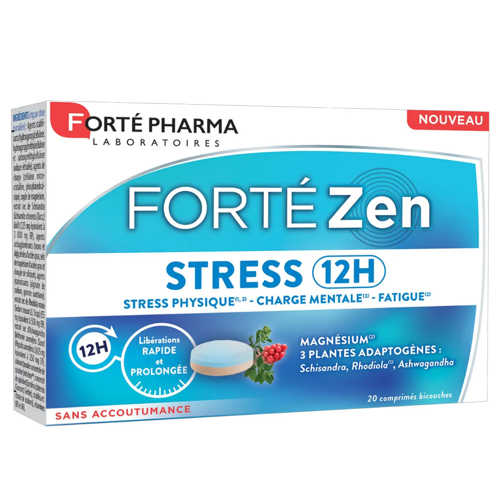 Forté Pharma Forté Zen Stress 12H Vitamine B6 Magnésium 20 comprimés bicouches