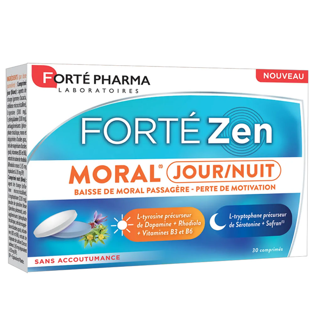 Forté Pharma Forté Zen Moral Jour/Nuit Rhodiola Safran 30 comprimés