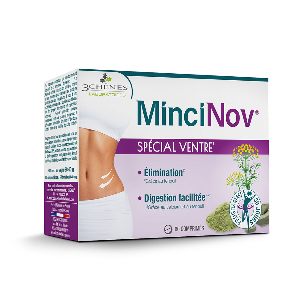 3 Chênes Mincinov spécial ventre 60 Comprimés