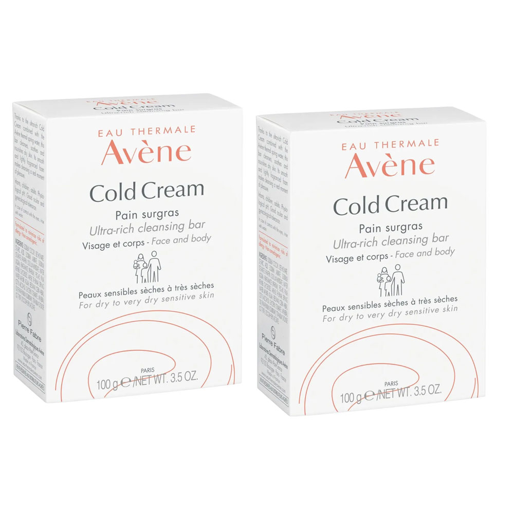 Avène Cold Cream Pain Surgras Visage Et Corps Peaux Sensibles 2x100g
