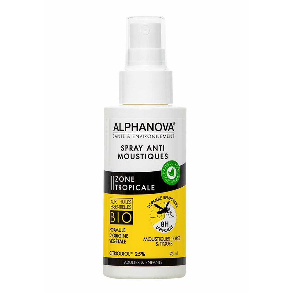 Alphanova Santé Spray anti-moustiques Zone tropicale 75ml