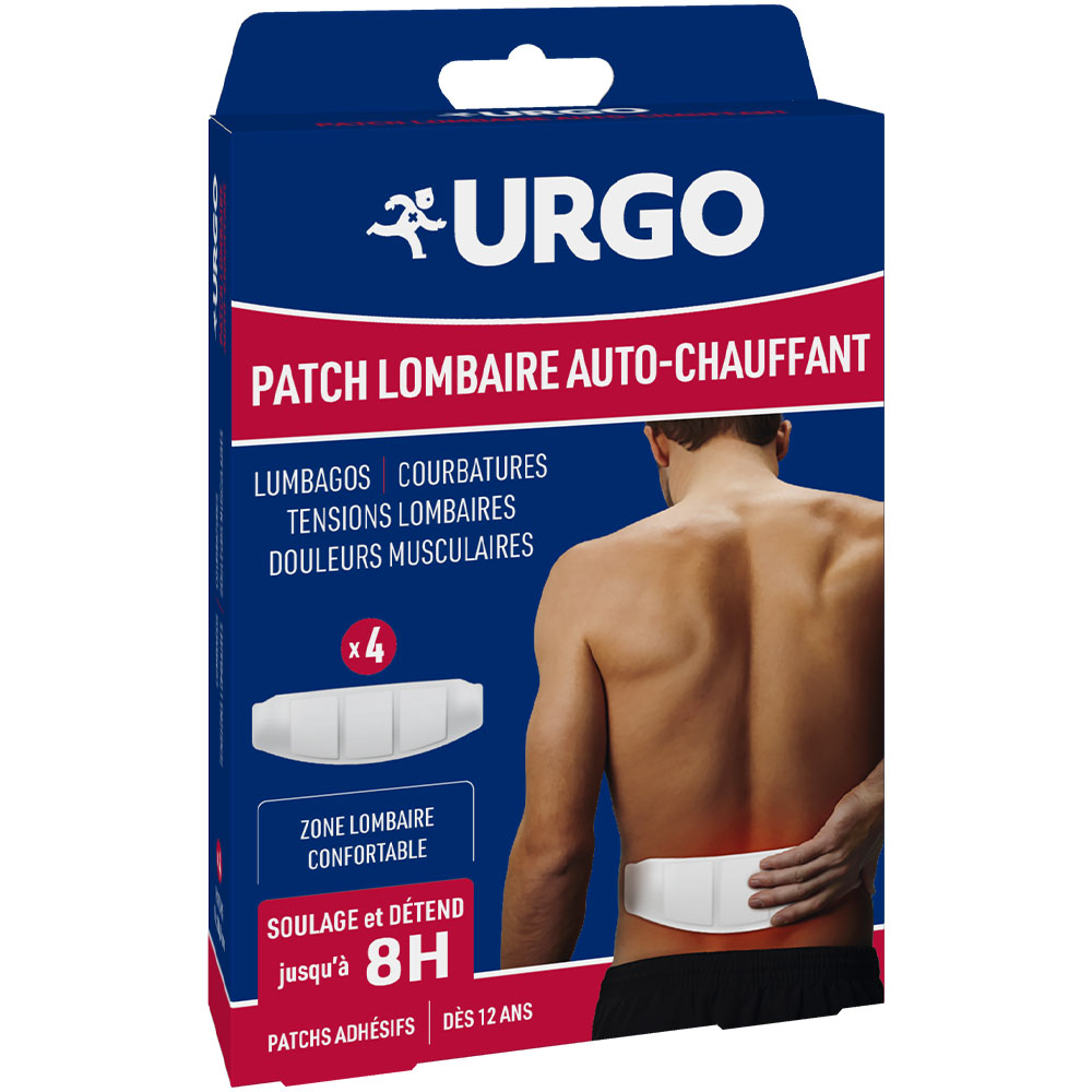 Urgo Patch Auto-Chauffant Lombaires 8h x4