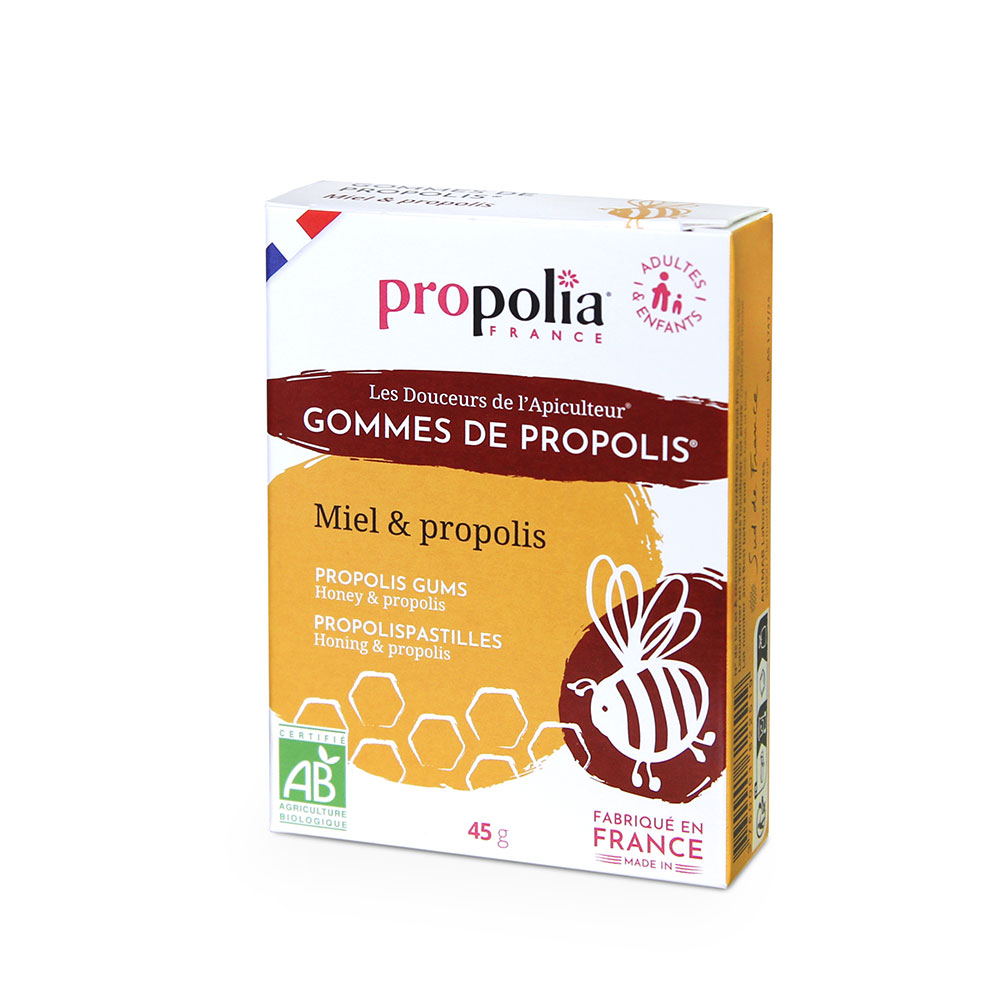 Propolia Gommes De Propolis Miel Et Propolis Nature Bio 45 g
