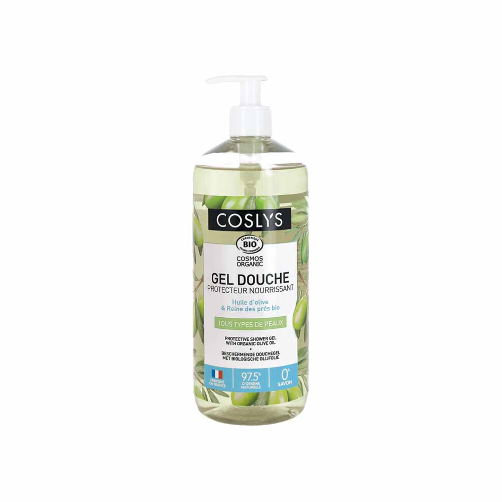 Coslys Gel douche protecteur a l'huile d'olive bio Tous types de peaux 1L